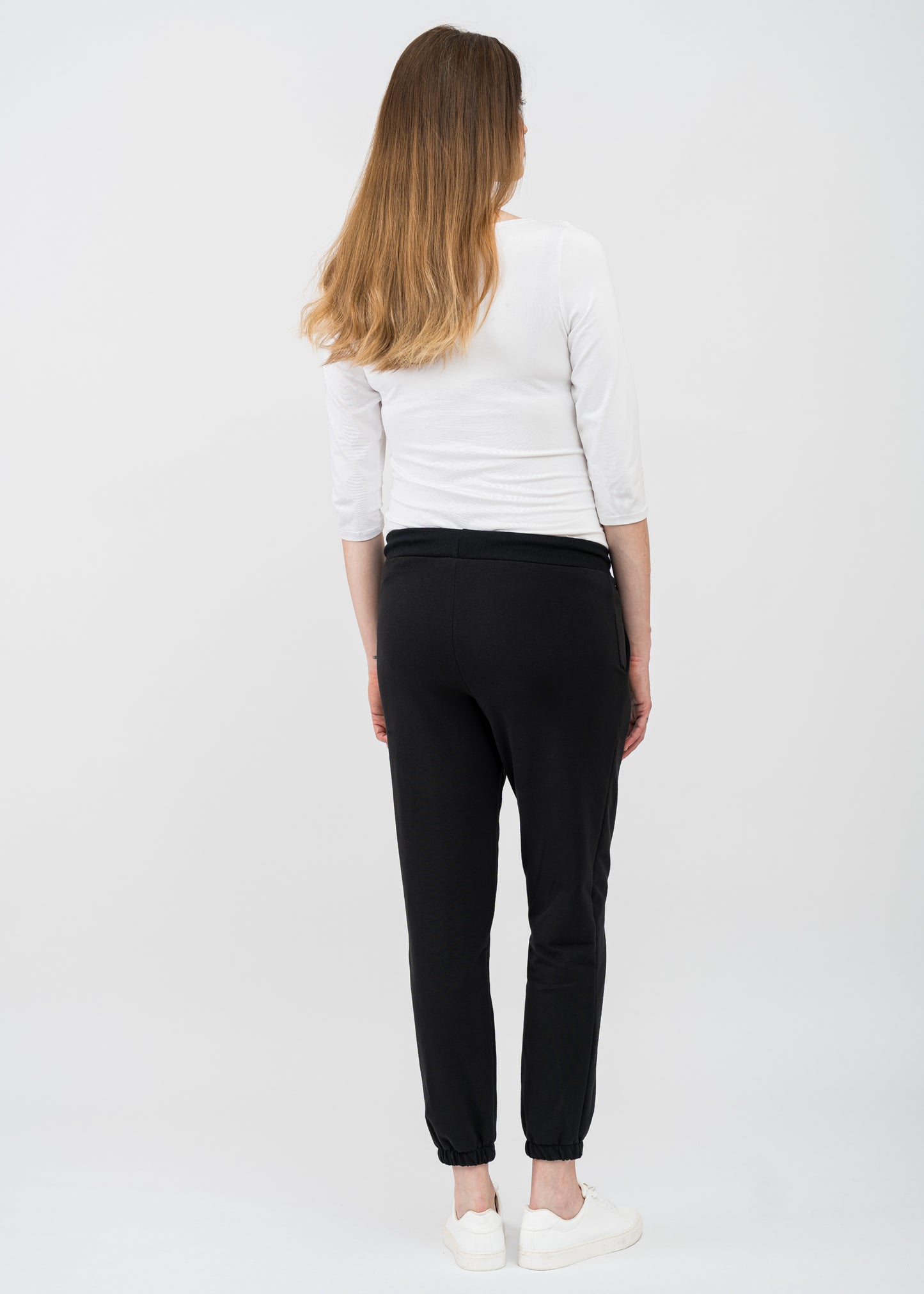 Schwarze Umstands-Jogginghose