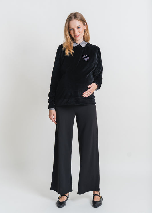 Umstands-Sweatshirt schwarzer Samt
