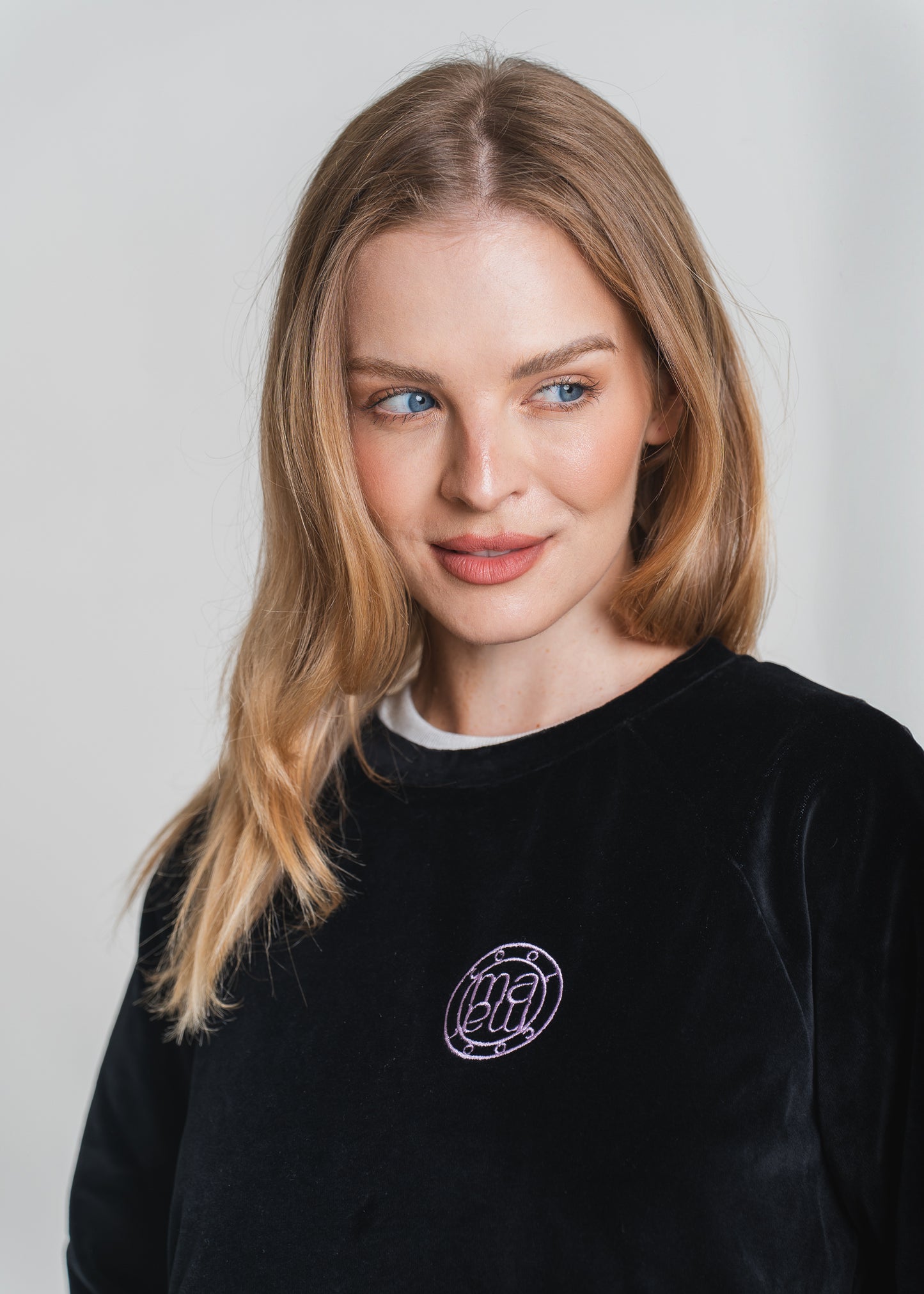 Umstands-Sweatshirt schwarzer Samt