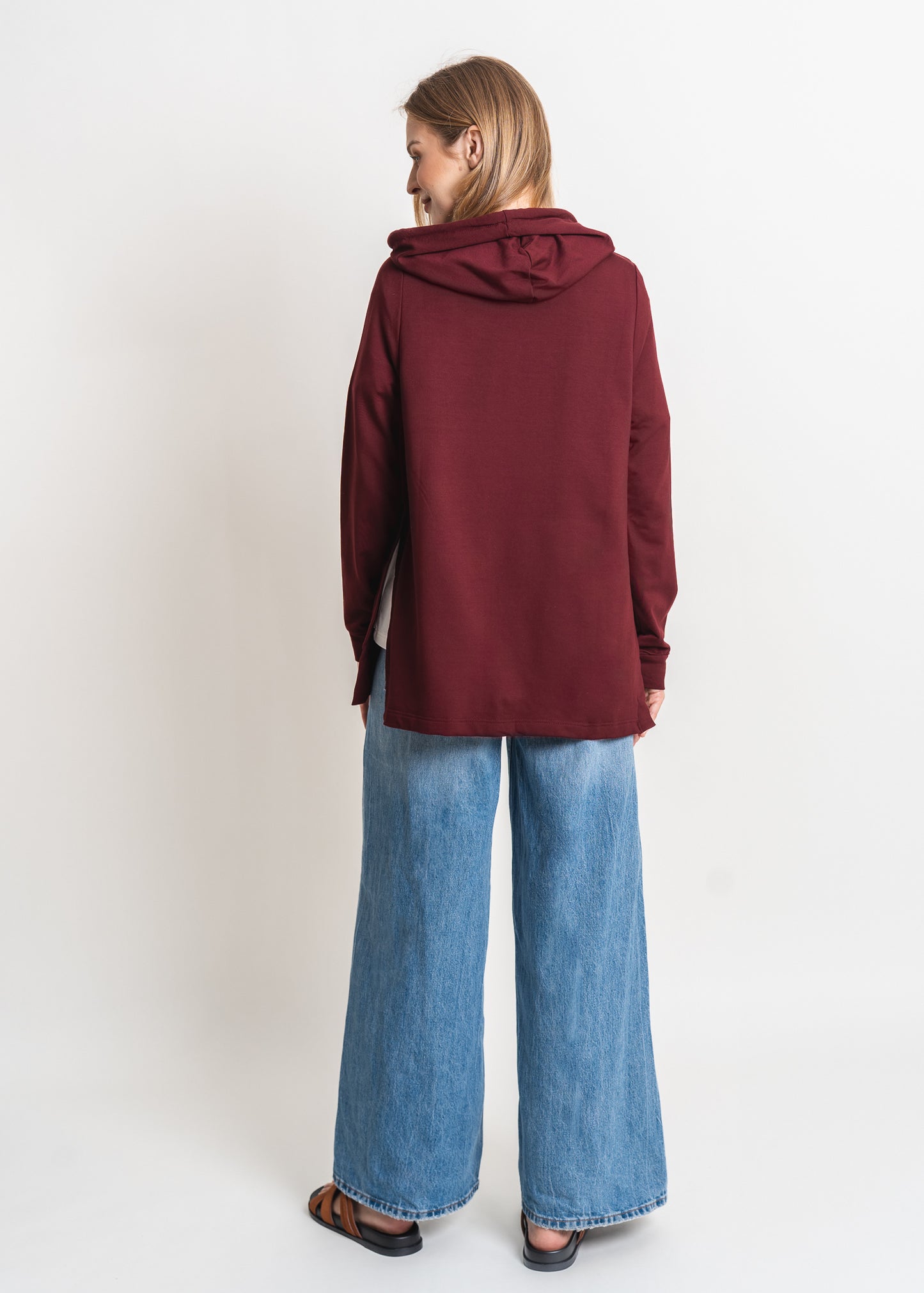Mutterschaft & Stillen Hoodie 2 in 1 burgund
