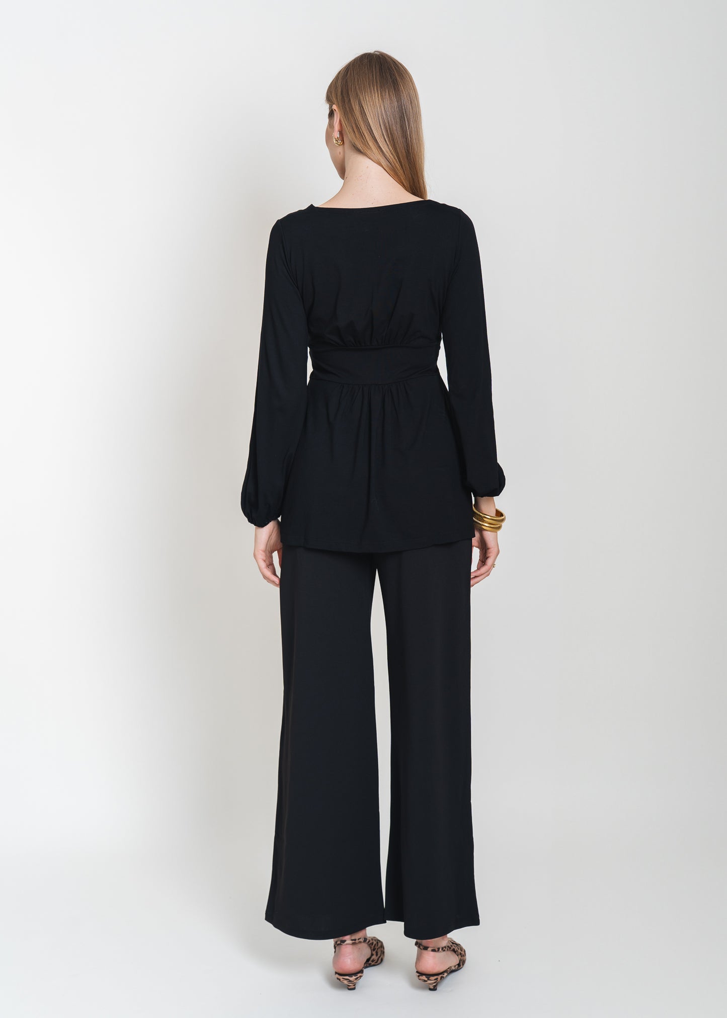 Umstands- und Stillbluse  2 in 1 mit Knoten schwarz