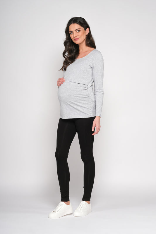 Umstands- und Still-Longsleeve 2 in 1 grau melange