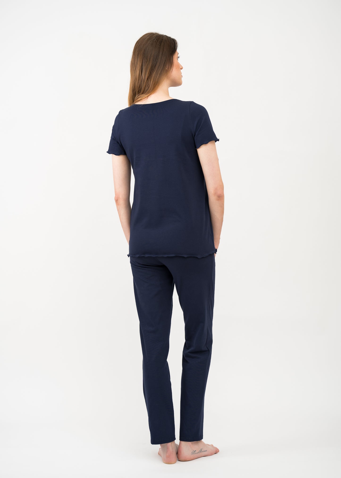 Umstands- und Still-Pyjama  2 in 1 Kurzarm marineblau
