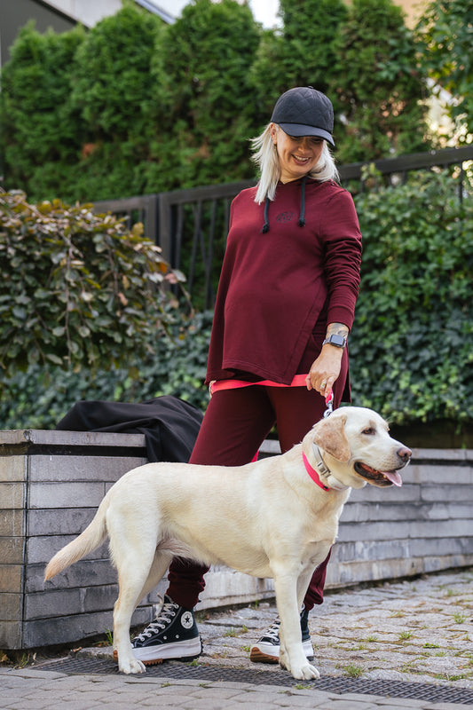 Mutterschaft & Stillen Hoodie 2 in 1 burgund