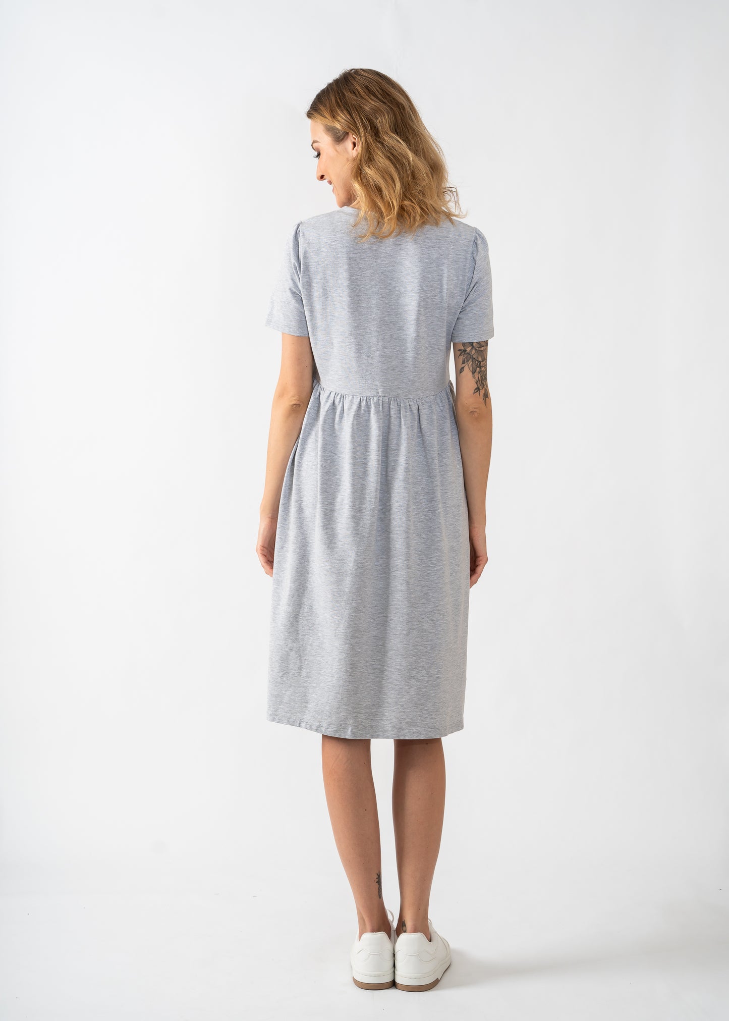 Stillkleid Grau Melange