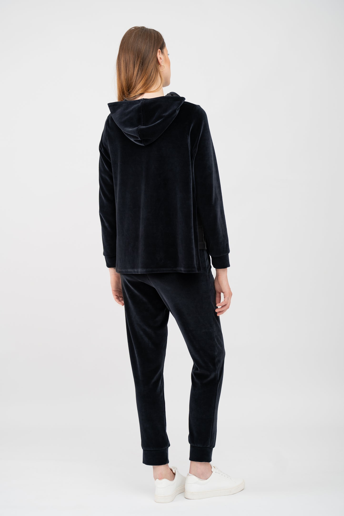 Umstands- und Still-Hoodie 2 in 1 schwarzer Samt