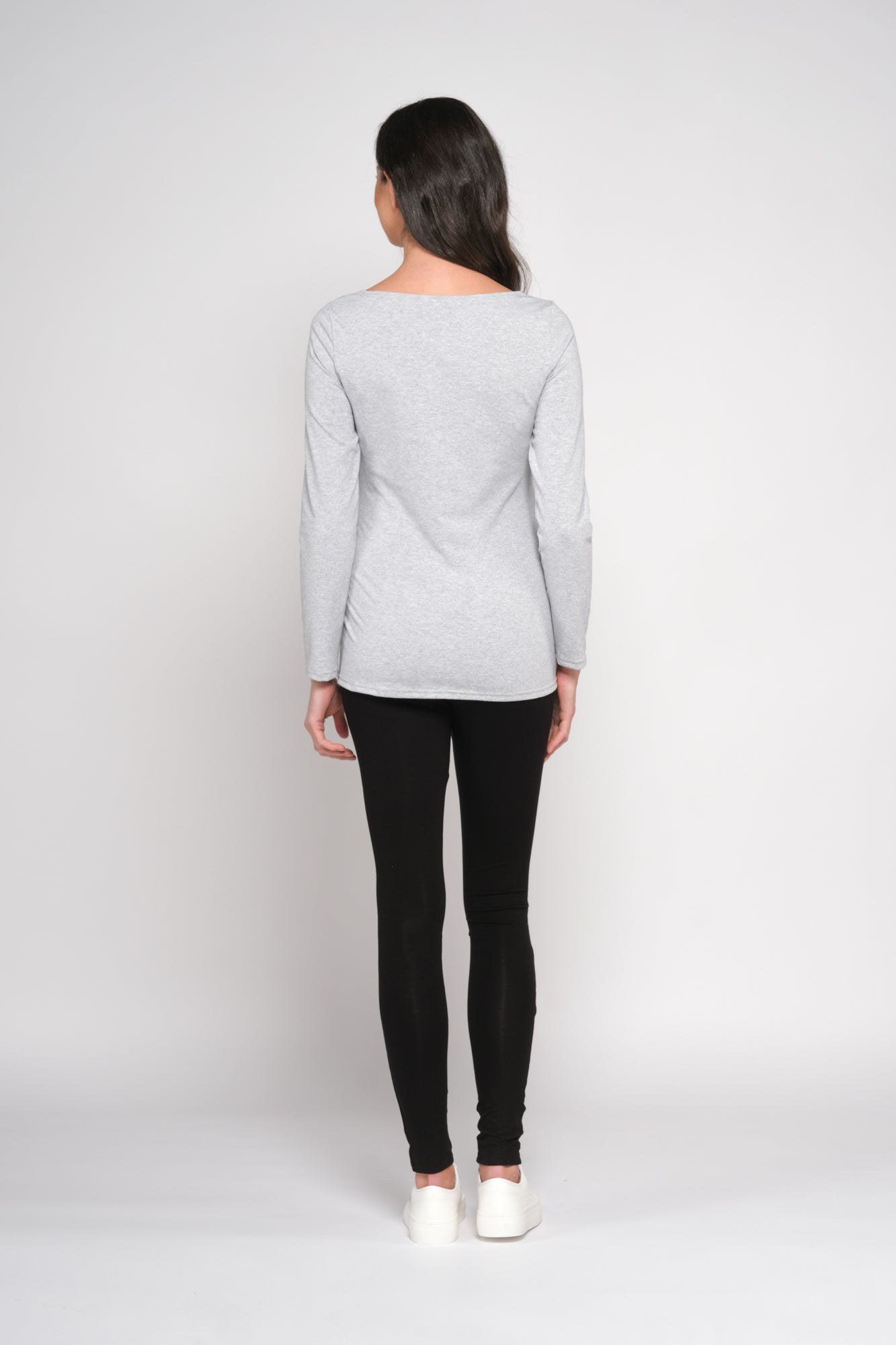 Umstands- und Still-Longsleeve 2 in 1 grau melange