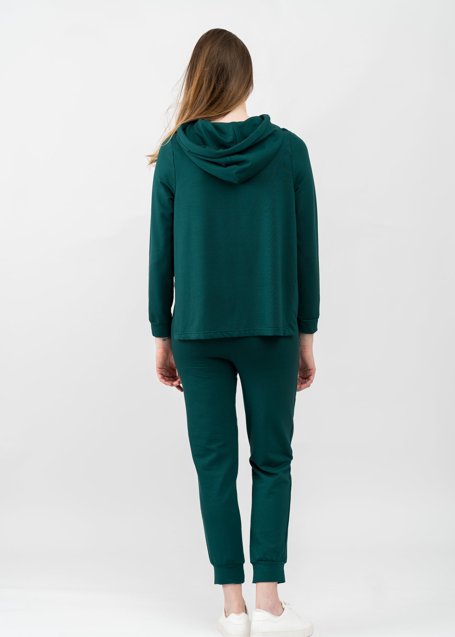 Mutterschaft & Stillen Hoodie 2 in 1 Flaschengrün