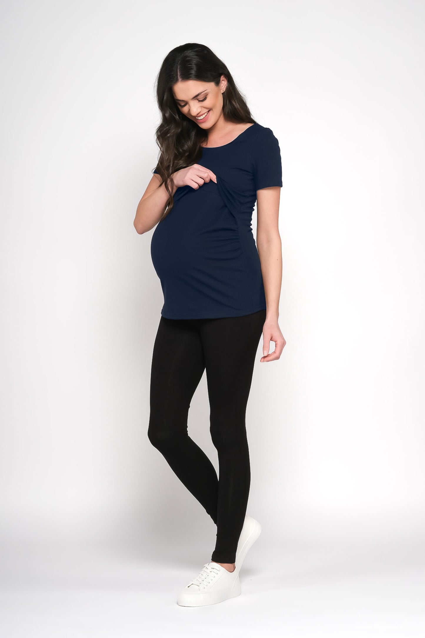 Still-T-Shirt navy blau